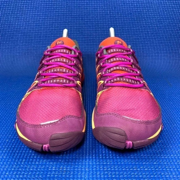 MERRELL ALL OUT FUSE Women`s Size 10 Purple Orange Trail Running Shoes J06326 - Picture 2 of 8